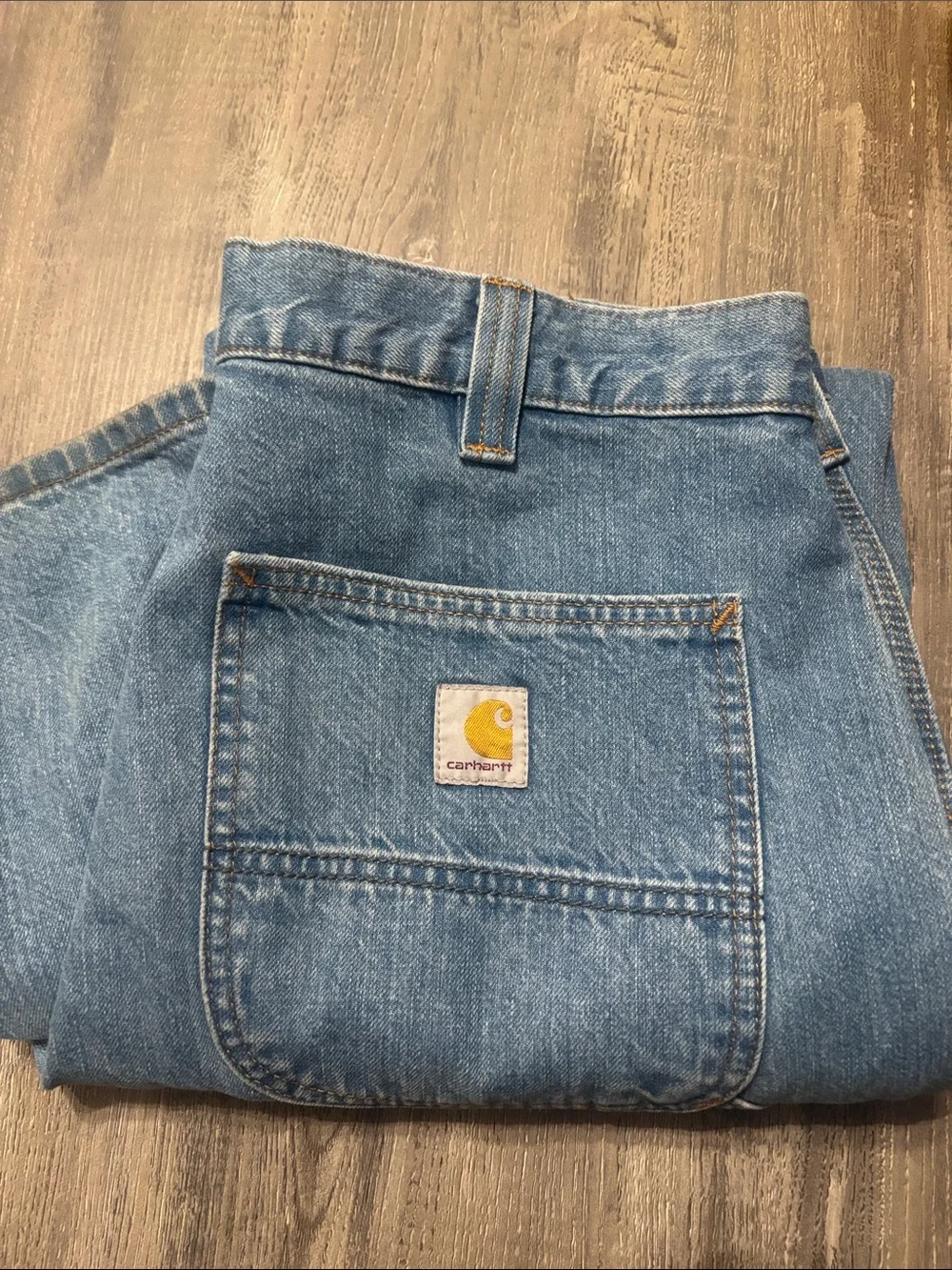 Carhartt Men’s Light Blue Relaxed Denim Jeans